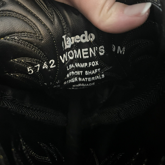 LAREDO Lea Vamp Fox 5742 Women's Brown Leather Cowgirl Western Boot Size 9M - Picture 7 of 12